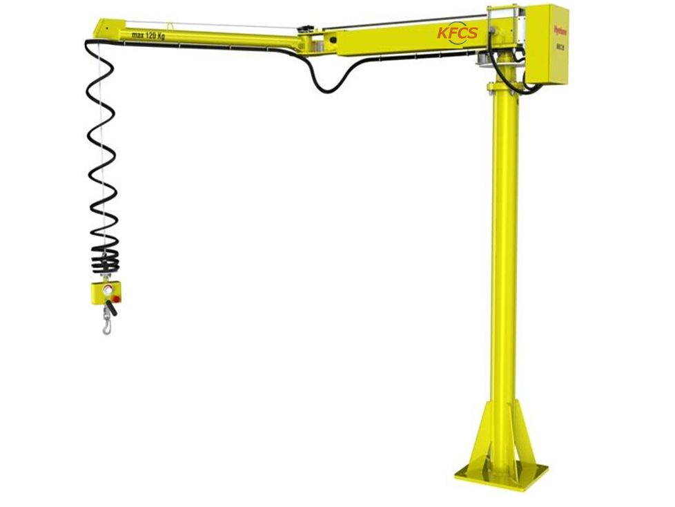 Intelligent folding arm jib crane