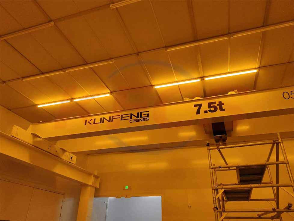 Optical workshop clean room crane