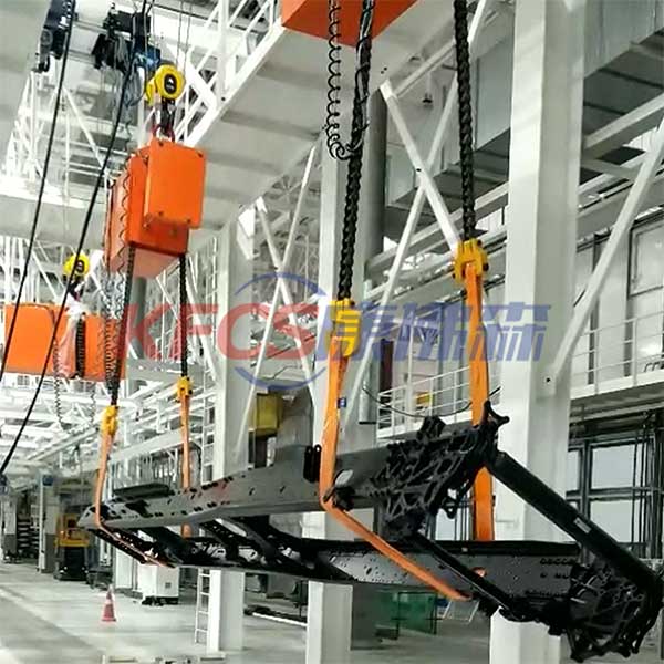 Load turning crane used in automobile production line