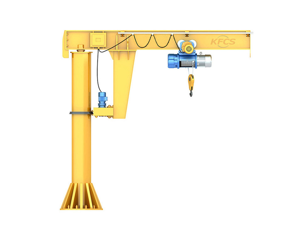 Heavy duty freestanding jib cranes
