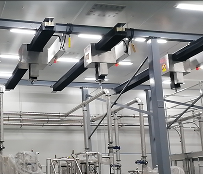 Cleanroom single beam crane