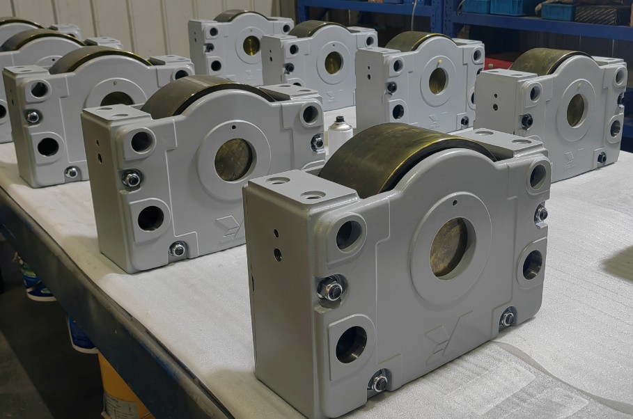Crane travelling wheel block