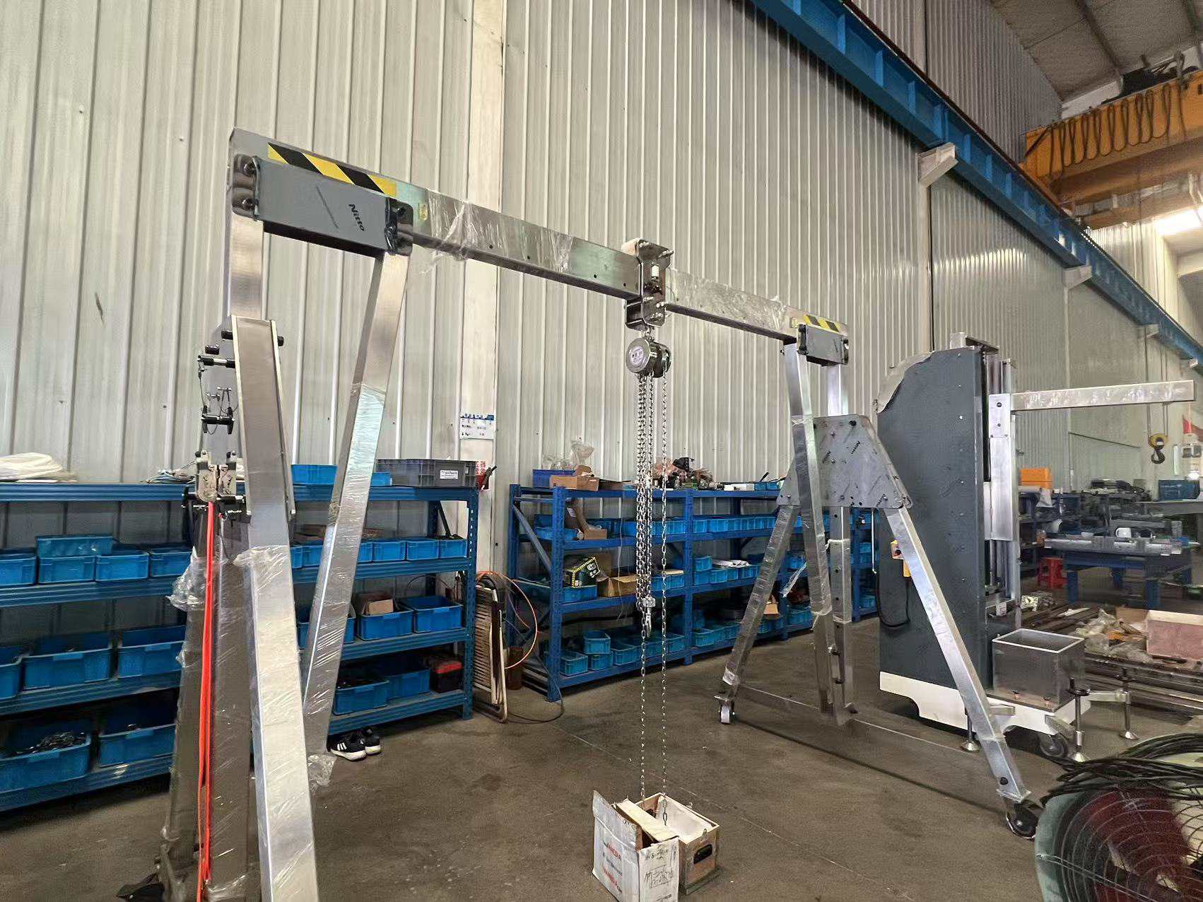 304 SS manual gantry crane for cleanroom